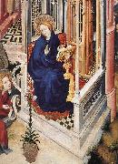 BROEDERLAM, Melchior The Annunciation (detail) oil painting on canvas